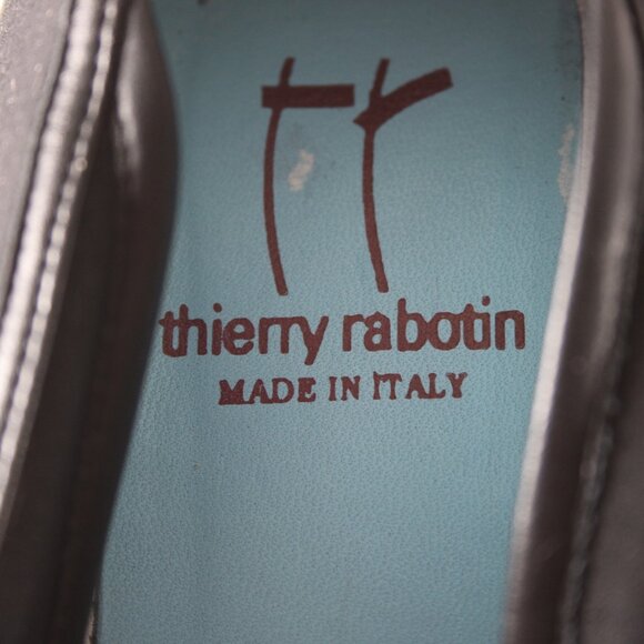 Thierry Rabotin Heels Remy Sz 38 Black Ankle Micro Fiber Leather 2" Heel - Picture 10 of 13